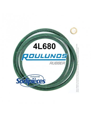 Courroie tondeuse 4L680 Roulunds Continental 12,7 x 7,2 x 1727 mm
