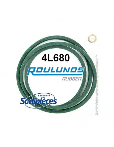 Courroie tondeuse 4L680 Roulunds Continental 12,7 x 7,2 x 1727 mm