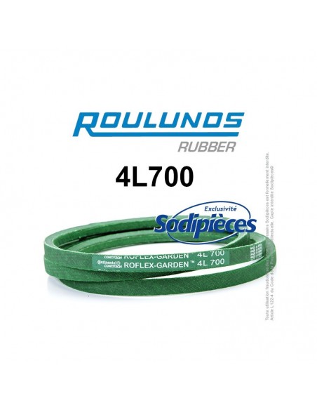 Courroie tondeuse 4L700 Roulunds Continental 12,7 x 7,2 x 1778 mm