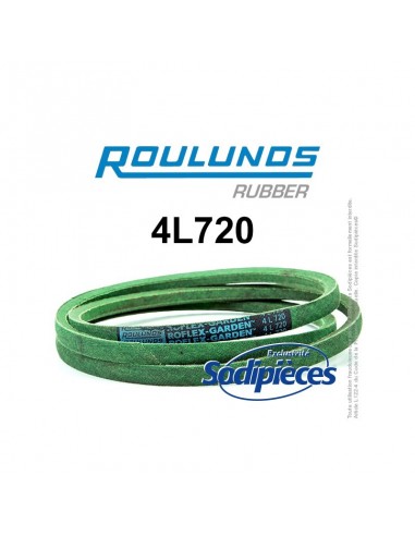 Courroie tondeuse 4L720 Roulunds Continental 12,7 x 7,2 x 1829 mm
