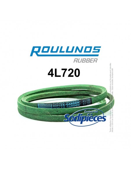 Courroie tondeuse 4L720 Roulunds Continental 12,7 x 7,2 x 1829 mm