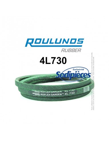 Courroie tondeuse 4L730 Roulunds Continental 12,7 x 7,2 x 1854 mm