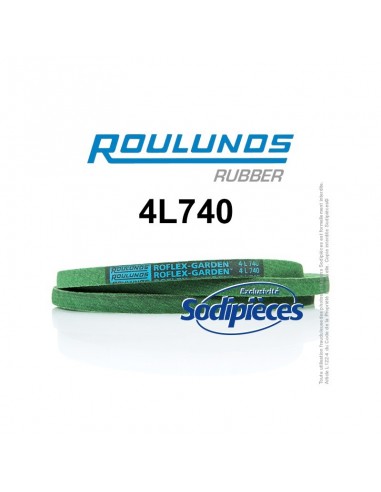Courroie tondeuse 4L740 Roulunds Continental 12,7 x 7,2 x 1880 mm
