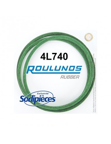 Courroie tondeuse 4L740 Roulunds Continental 12,7 x 7,2 x 1880 mm