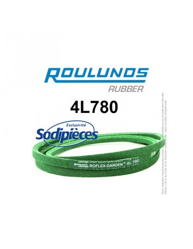 Courroie tondeuse 4L780 Roulunds Continental 12,7 x 7,2 x 1981 mm