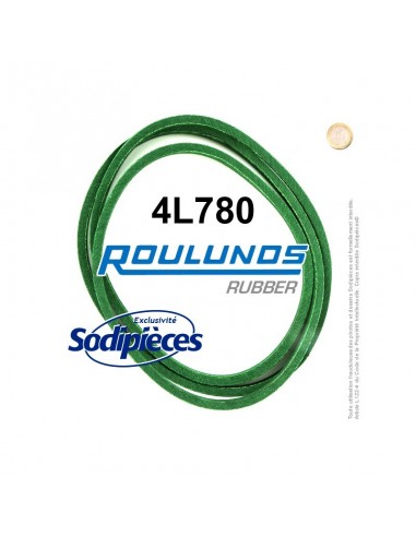 Courroie tondeuse 4L780 Roulunds Continental 12,7 x 7,2 x 1981 mm