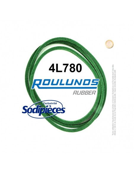 Courroie tondeuse 4L780 Roulunds Continental 12,7 x 7,2 x 1981 mm