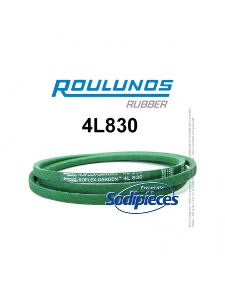 Courroie tondeuse 4L830 Roulunds Continental 12,7 x 7,2 x 2108 mm