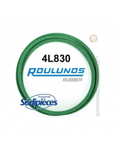 Courroie tondeuse 4L830 Roulunds Continental 12,7 x 7,2 x 2108 mm
