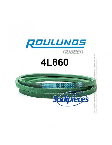 Courroie tondeuse 4L860 Roulunds Continental 12,7 x 7,2 x 2184 mm