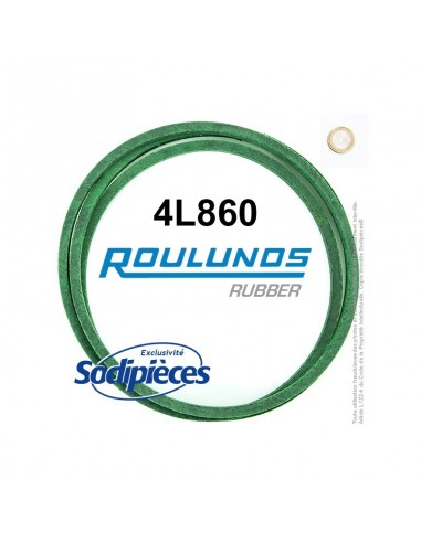 Courroie tondeuse 4L860 Roulunds Continental 12,7 x 7,2 x 2184 mm