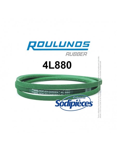 Courroie tondeuse 4L880 Roulunds Continental 12,7 x 7,2 x 2235 mm