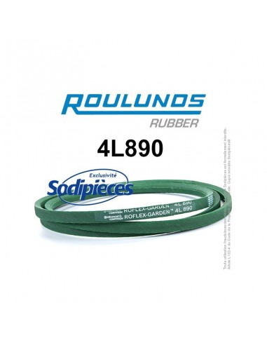 Courroie tondeuse 4L890 Roulunds Continental 12,7 x 7,2 x 2261 mm