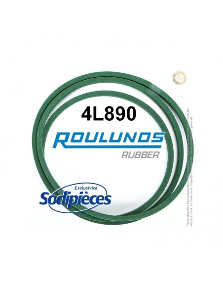 Courroie tondeuse 4L890 Roulunds Continental 12,7 x 7,2 x 2261 mm