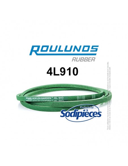 Courroie tondeuse 4L910 Roulunds Continental 12,7 x 7,2 x 2311 mm