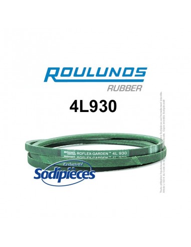 Courroie tondeuse 4L930 Roulunds Continental 12,7 x 7,2 x 2362 mm