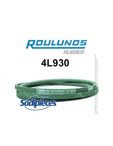 Courroie tondeuse 4L930 Roulunds Continental 12,7 x 7,2 x 2362 mm