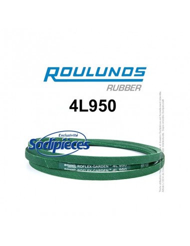 Courroie tondeuse 4L950 Roulunds Continental 12,7 x 7,2 x 2413 mm
