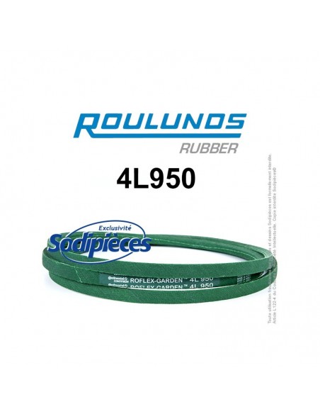 Courroie tondeuse 4L950 Roulunds Continental 12,7 x 7,2 x 2413 mm