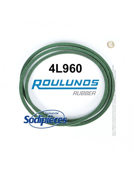 Courroie tondeuse 4L960 Roulunds Continental 12,7 x 7,2 x 2438 mm