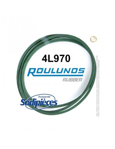 Courroie tondeuse 4L970 Roulunds Continental 12,7 x 7.2 x 2464 mm
