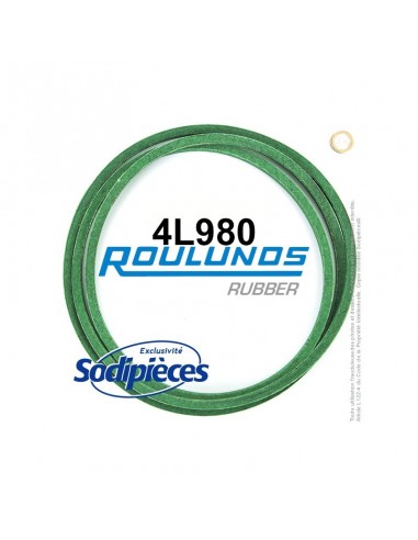 Courroie tondeuse 4L980 Roulunds Continental 12,7 x 7,2 x 2489 mm