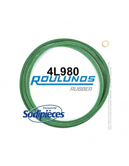 Courroie tondeuse 4L980 Roulunds Continental 12,7 x 7,2 x 2489 mm