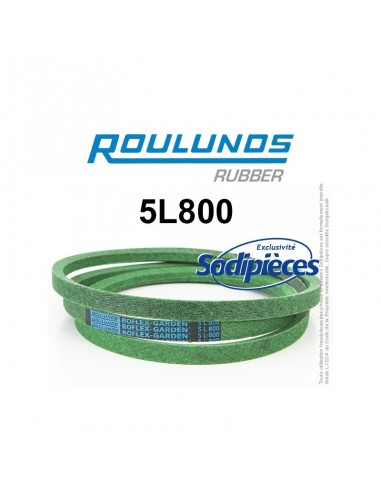 Courroie tondeuse 5L800 Roulunds Continental 15,8 x 9,5 x 2032 mm