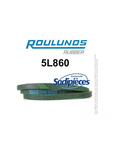 Courroie tondeuse 5L860 Roulunds Continental 15,8 x 9,5 x 2184 mm
