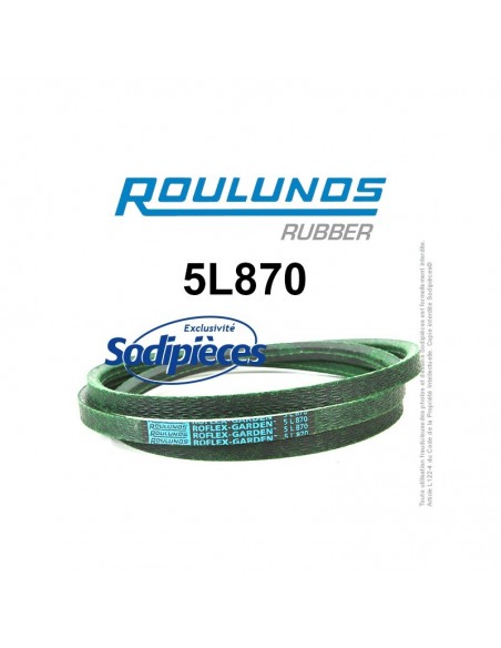 Courroie tondeuse 5L870 Roulunds Continental 15,8 x 9,5 x 2210 mm