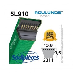 Courroie tondeuse 5L910 Roulunds Continental 15,8 x 9,5 x 2311 mm