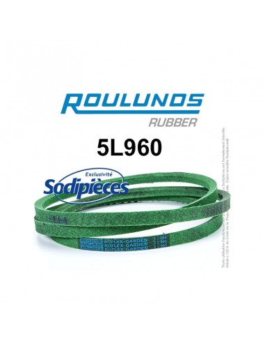 Courroie tondeuse 5L960 Roulunds Continental 15,8 x 9,5 x 2438 mm