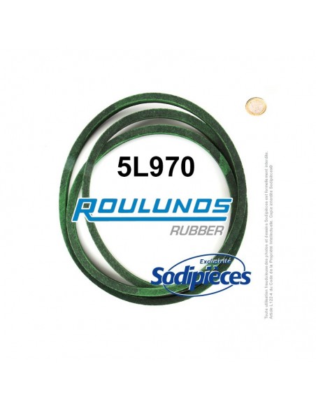 Courroie tondeuse 5L970 Roulunds Continental 15,8 x 9,5 x 2464 mm