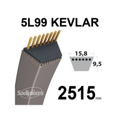 Courroie tondeuse 5L99 Kevlar Trapézoïdale. 15,8 mm x 2515 mm. 2