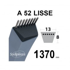 Courroie tondeuse A52 Trapézoïdale. 13 mm x 1370 mm. 2
