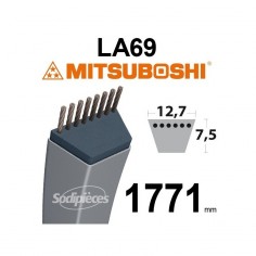 Courroie tondeuse LA69 Mitsuboshi. 12,7 mm x 1771 mm.