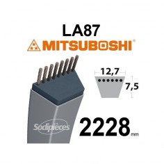 Courroie tondeuse LA87 Mitsuboshi. 12,7 mm x 2228 mm.