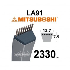 Courroie tondeuse LA91 Mitsuboshi. 12,7 mm x 2330 mm.