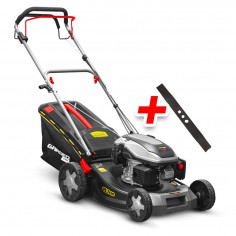 Tondeuse thermique autotractée 144.3cc - 46cm livrée avec 2 lames + mulching