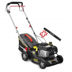 Tondeuse thermique autotractée avec moteur Briggs and Stratton125cc - 41.8cm livrée avec 2 lames + mulching