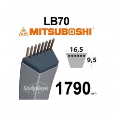 Courroie tondeuse LB70 Mitsuboshi. 16,5 mm x 1790 mm.