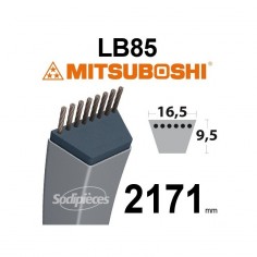 Courroie tondeuse LB85 Mitsuboshi. 16,5 mm x 2171 mm.