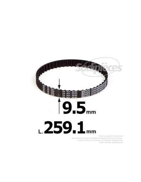 Courroie pour électro portatif 259,10x9,5