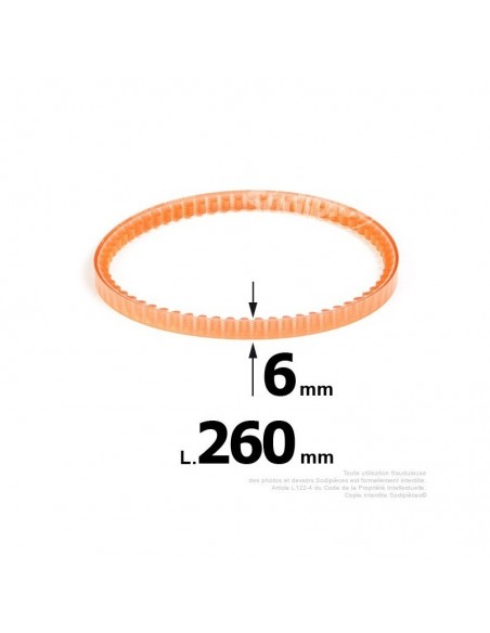 Courroie pour électro portatif 260x6