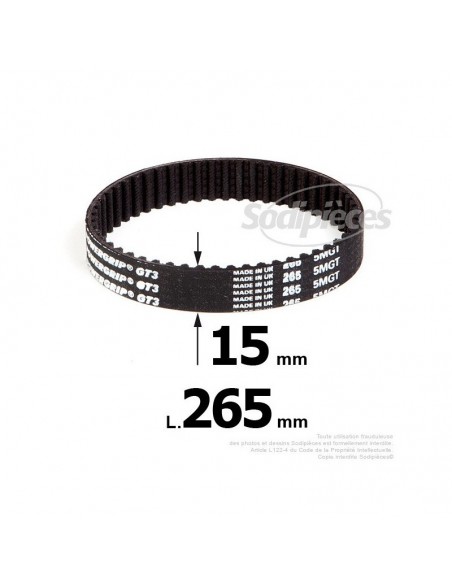 Courroie pour électro portatif 265x15