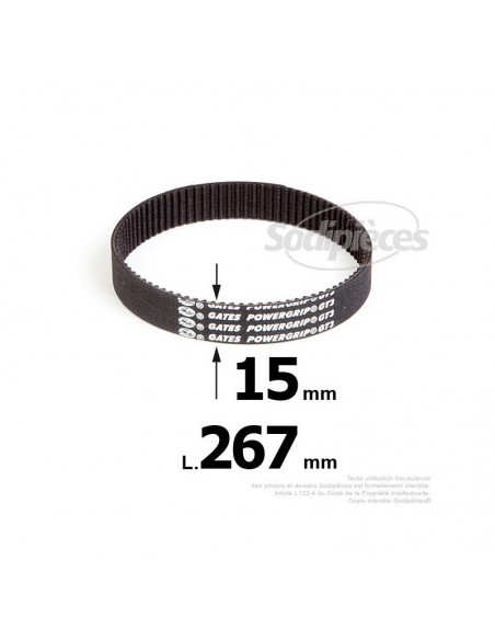 Courroie pour électro portatif 267x15