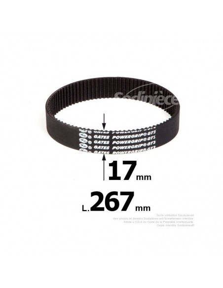 Courroie pour électro portatif 267x17