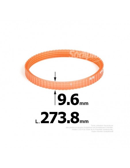 Courroie pour électro portatif 273,8x9,6