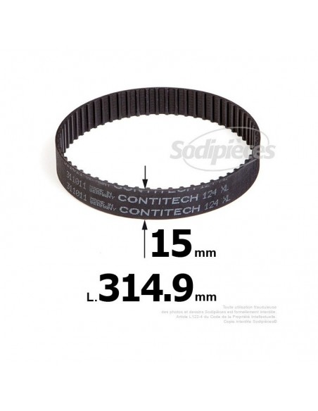 Courroie pour électro portatif 314,9x15