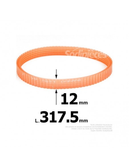Courroie pour électro portatif 317,5x12